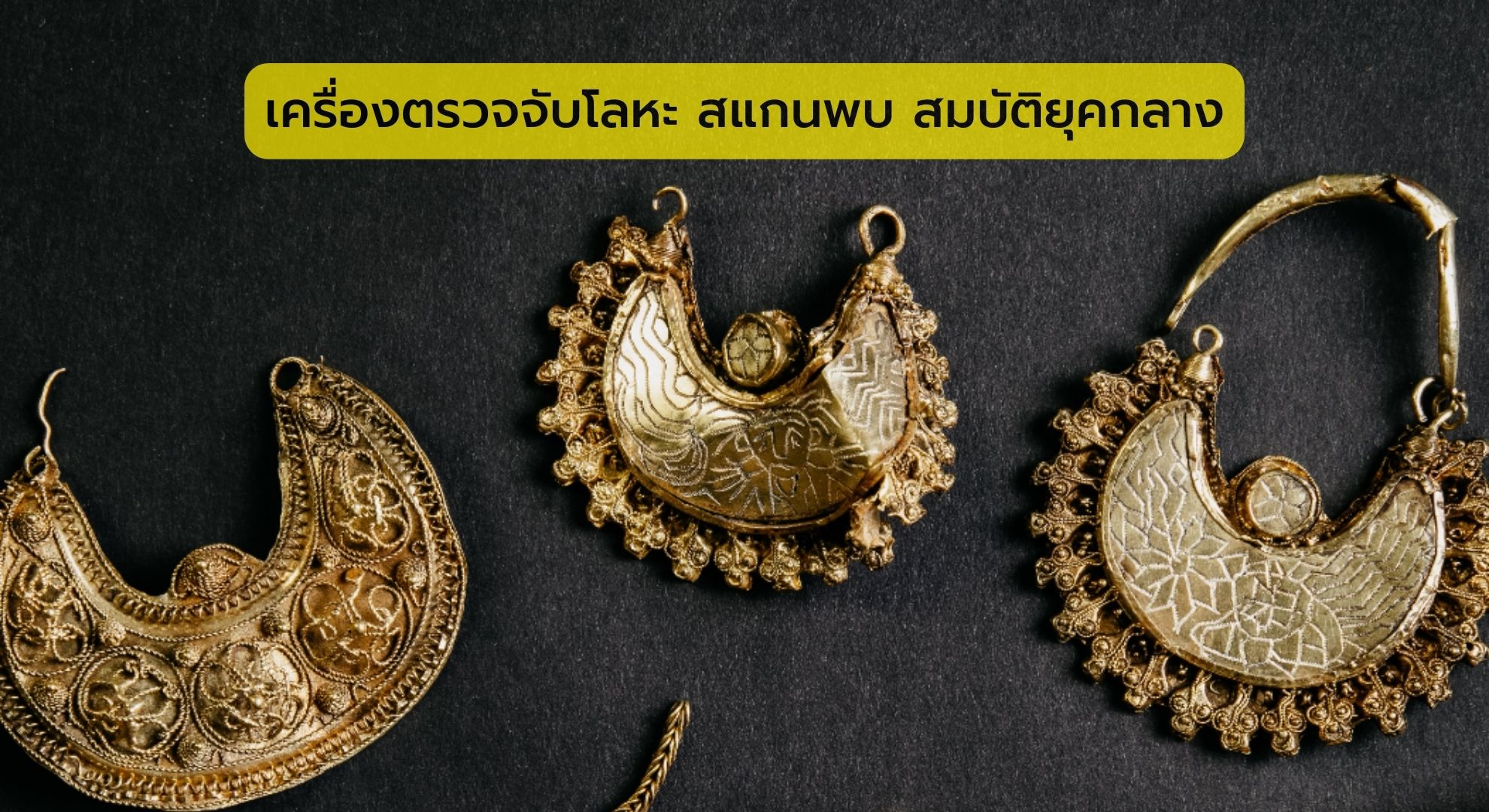 เครื่องตรวจจับโลหะ สแกนพบ สมบัติยุคกลาง