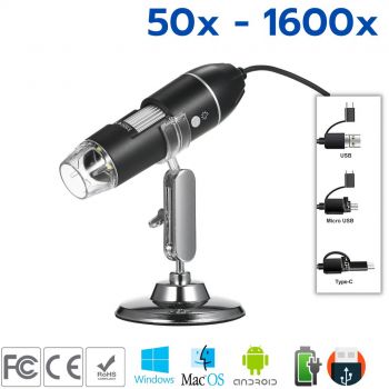 กล้องไมโครสโคป 1600x แอนดรอย