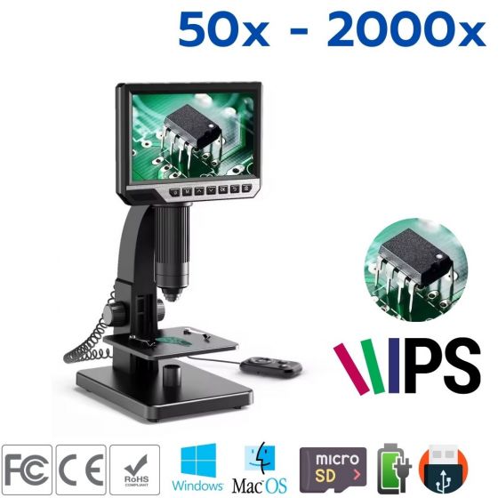 กล้องจุลทรรศน์ LCD 7" IPS