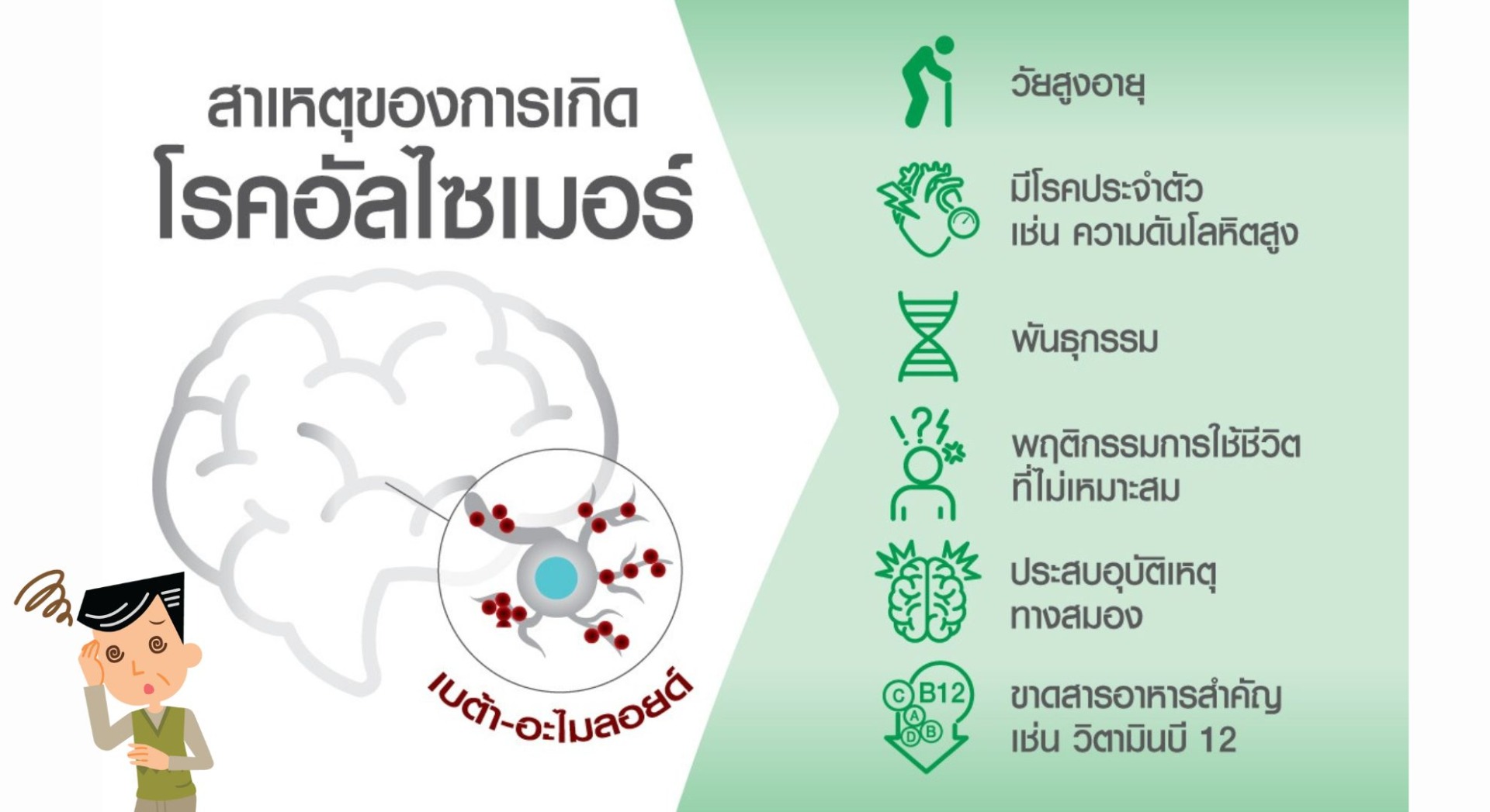 สาเหตุของ โรคสมองเสื่อม “อัลไซเมอร์”